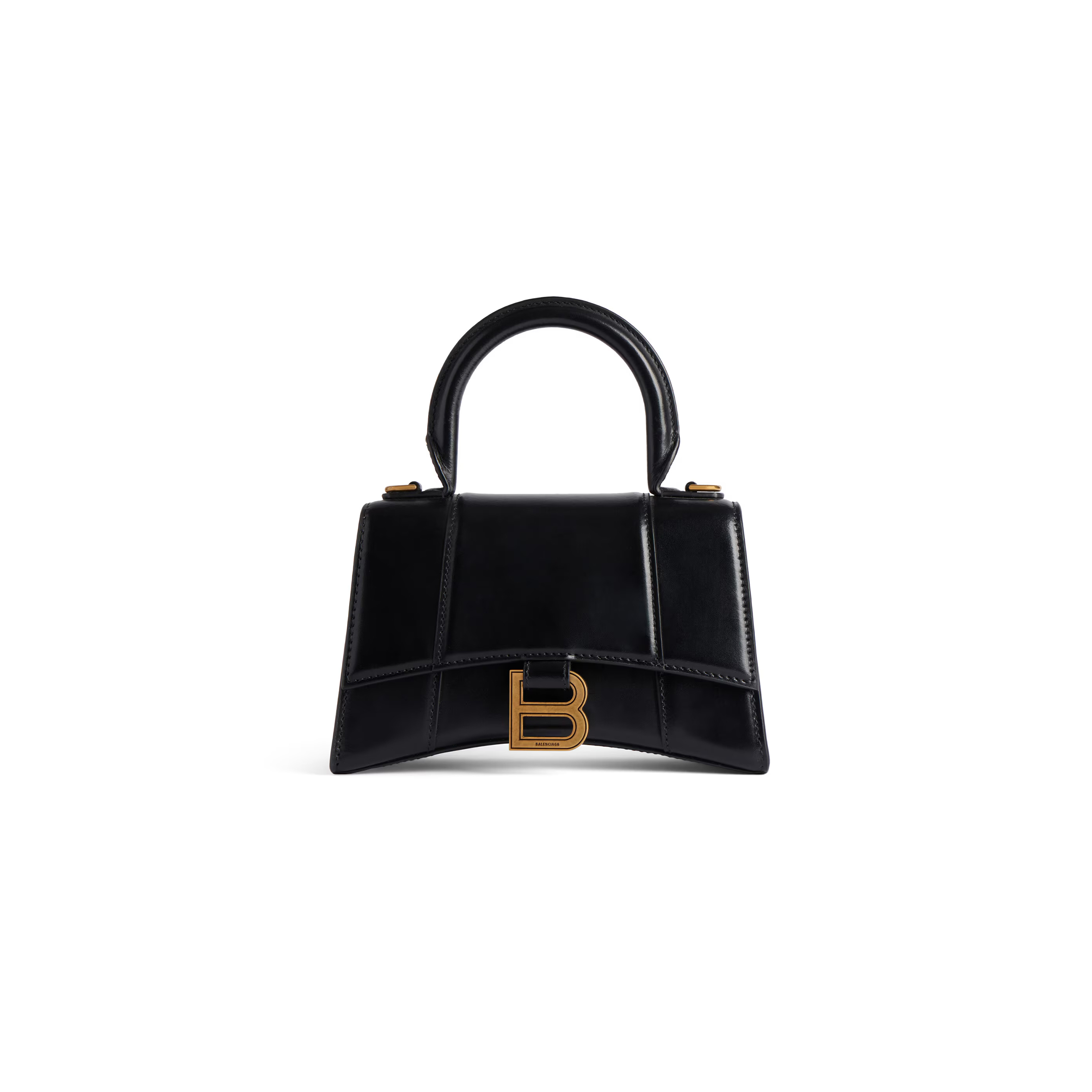 BALENCIAGA WOMEN'S HOURGLASS HANDBAG XS IN BLACK 5928331QJ4M1000 (18.8*13*7.9cm)